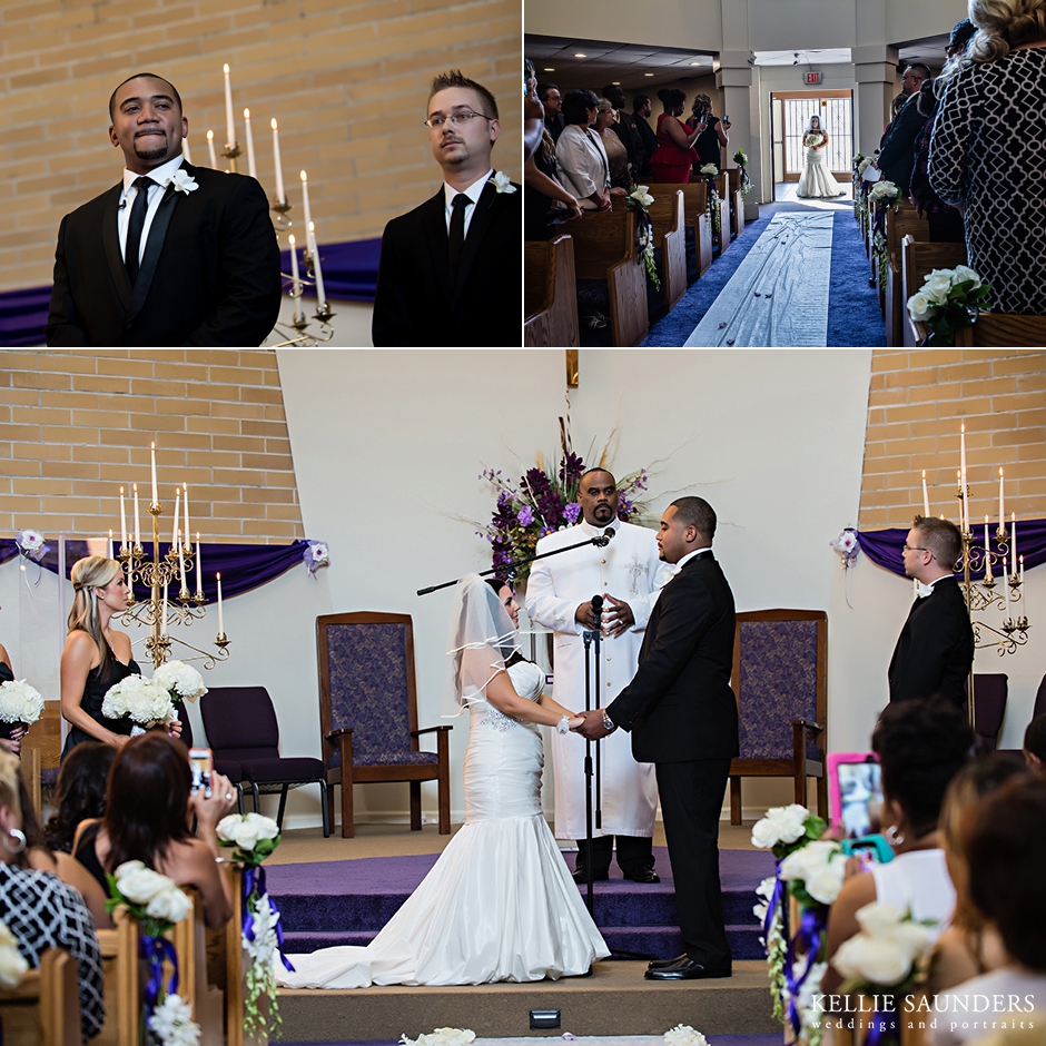 wedding ceremony, Mt. Olive Baptist Church wedding, mixed couple wedding